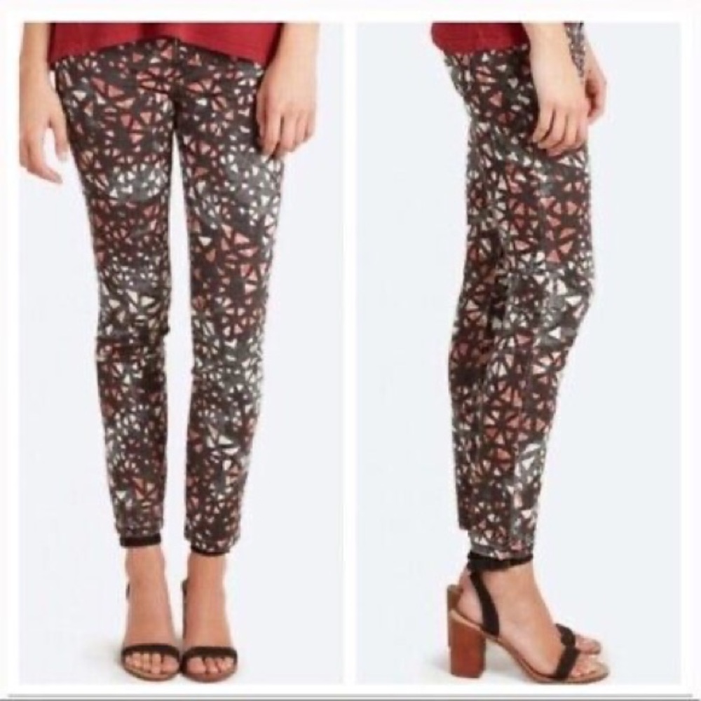 Current Elliot stiletto jeans “stained glass”